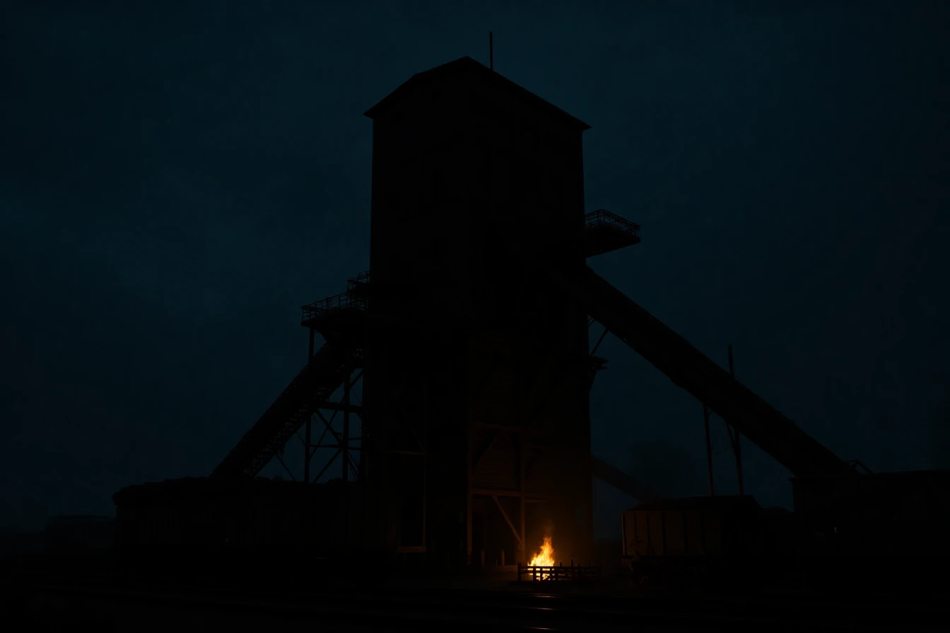 An anthracite coal breaker in the Schuylkill region